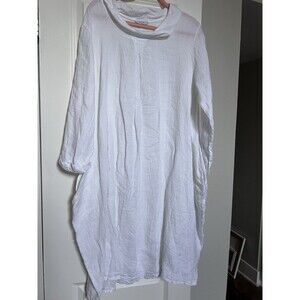 Diverse Italia White Linen Dress One Size Fits To Up XXXL